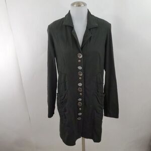 Neon Buddha Jacket‎ S Trench Long Button Black Ruch
